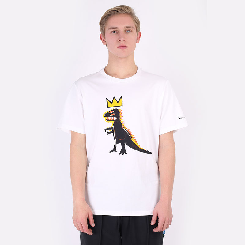 мужская белая футболка Converse Basquiat Graphic Tee 10023144102 - цена, описание, фото 3